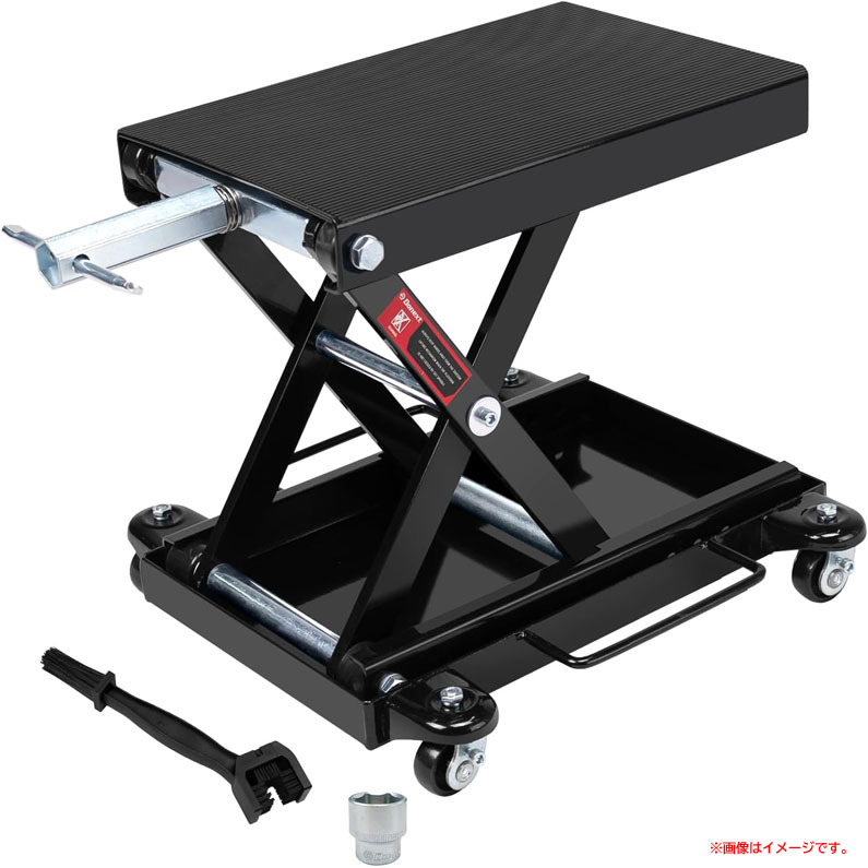 D9301YO ◆1104【アウトレット品】 バイクジャッキ バイクリフト リフトドーリー Donext Do3501T-black 耐荷重500kg未使用拍卖