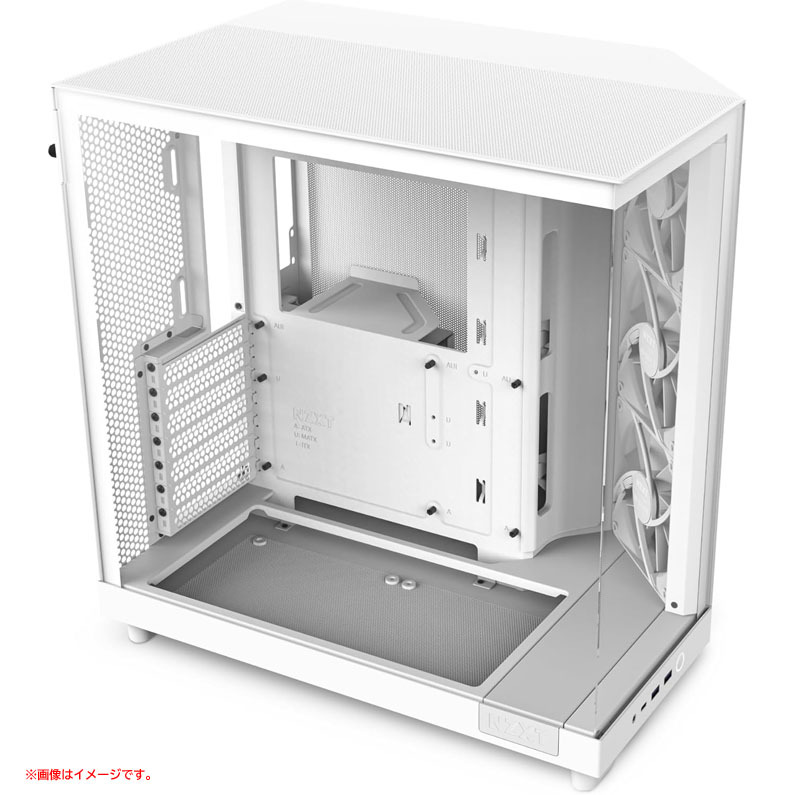 D9358YO ◆1108【アウトレット品】ミドルタワー ATX PCケース NZXT CC-H61FW-01 H6 Flow White未使用 PC周辺機器拍卖
