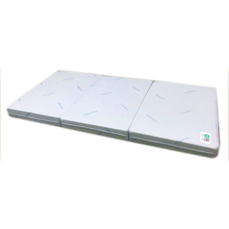 D6898YO ◆1110_5凹【美品】マットレス シングル 高反発 マニフレックス DDウイング(ブルー) 三つ折り寝具拍卖