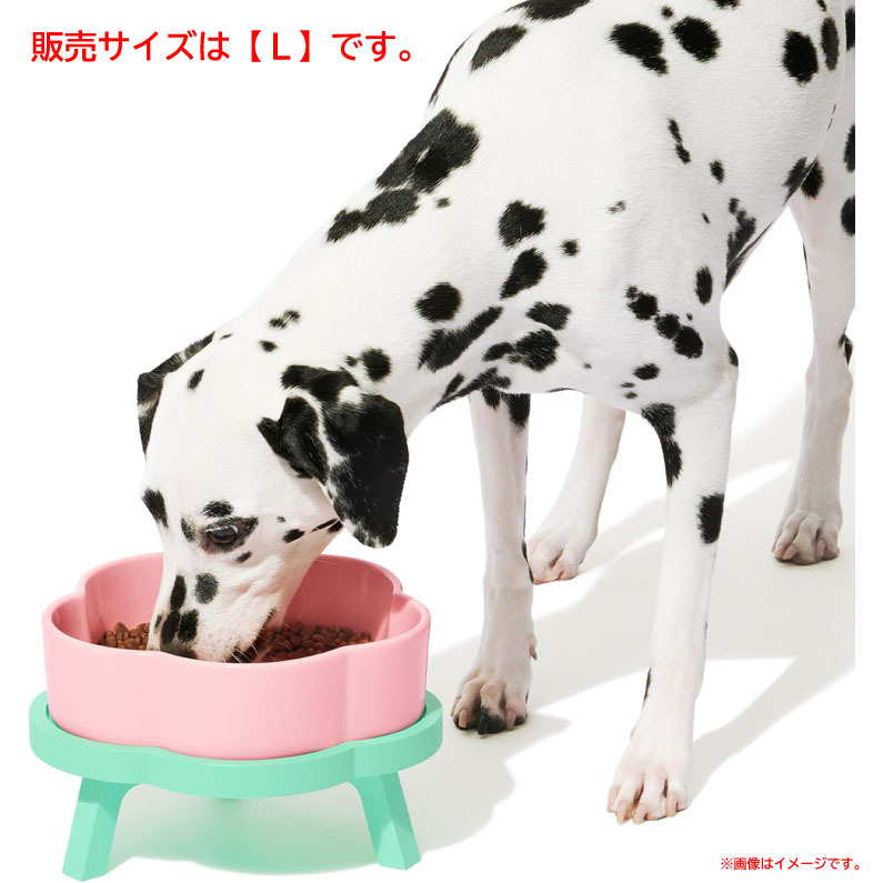 D9472YO ◆1114【アウトレット品】お花の形のフードボウル 食器台 セラミック VETRESKA 64OZ Flower Bowl 猫 犬未使用 ペット用品拍卖