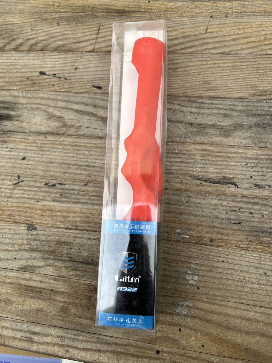 ゴルフグリップトレーナー 滑り止め 補助ツール レッド拍卖