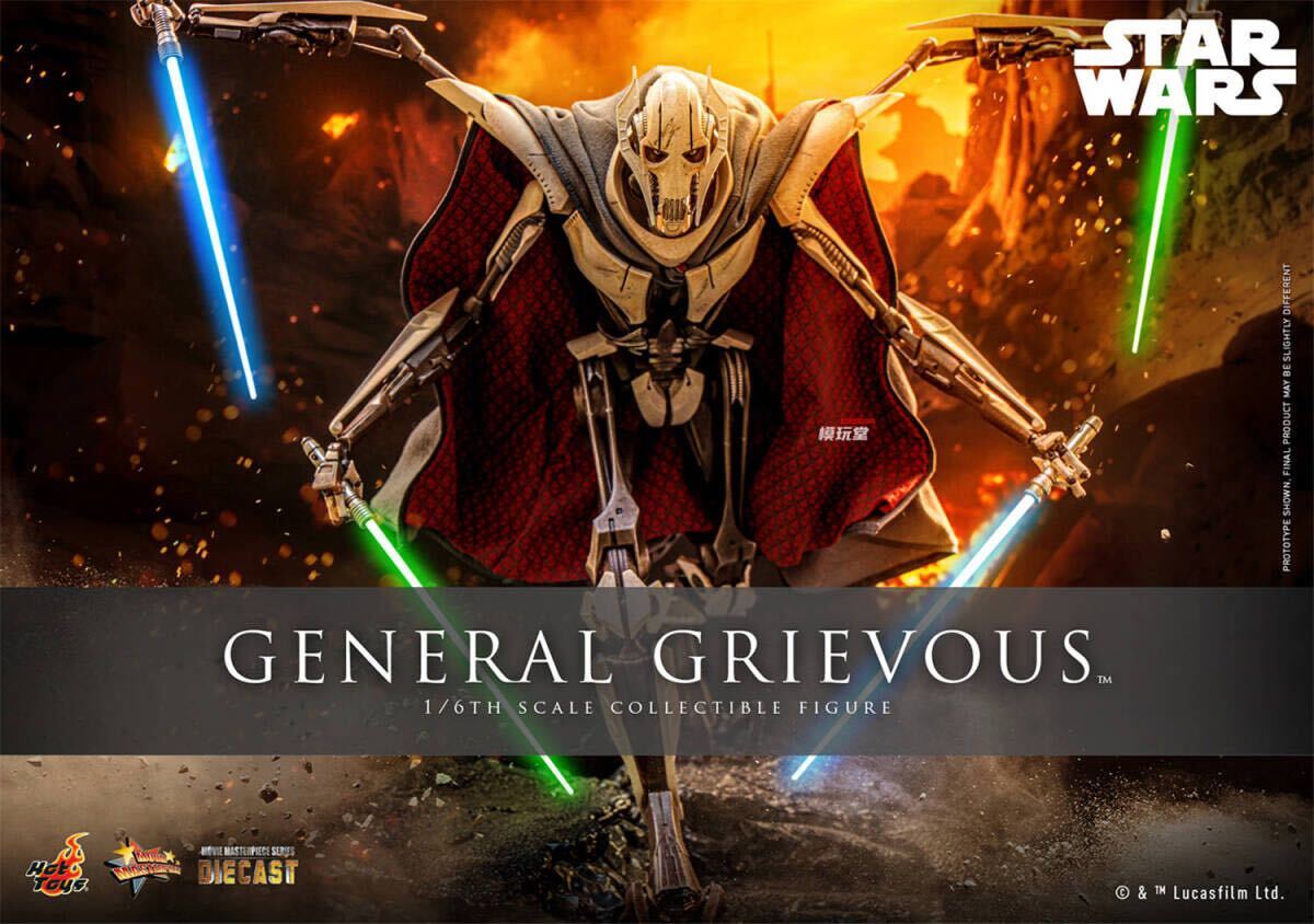 ホットトイズ 1/6 スター・ウォーズ シスの復讐 グリーヴァス将軍 未開封新品 MMS760D67 Star Wars General Grievous Hot Toys拍卖