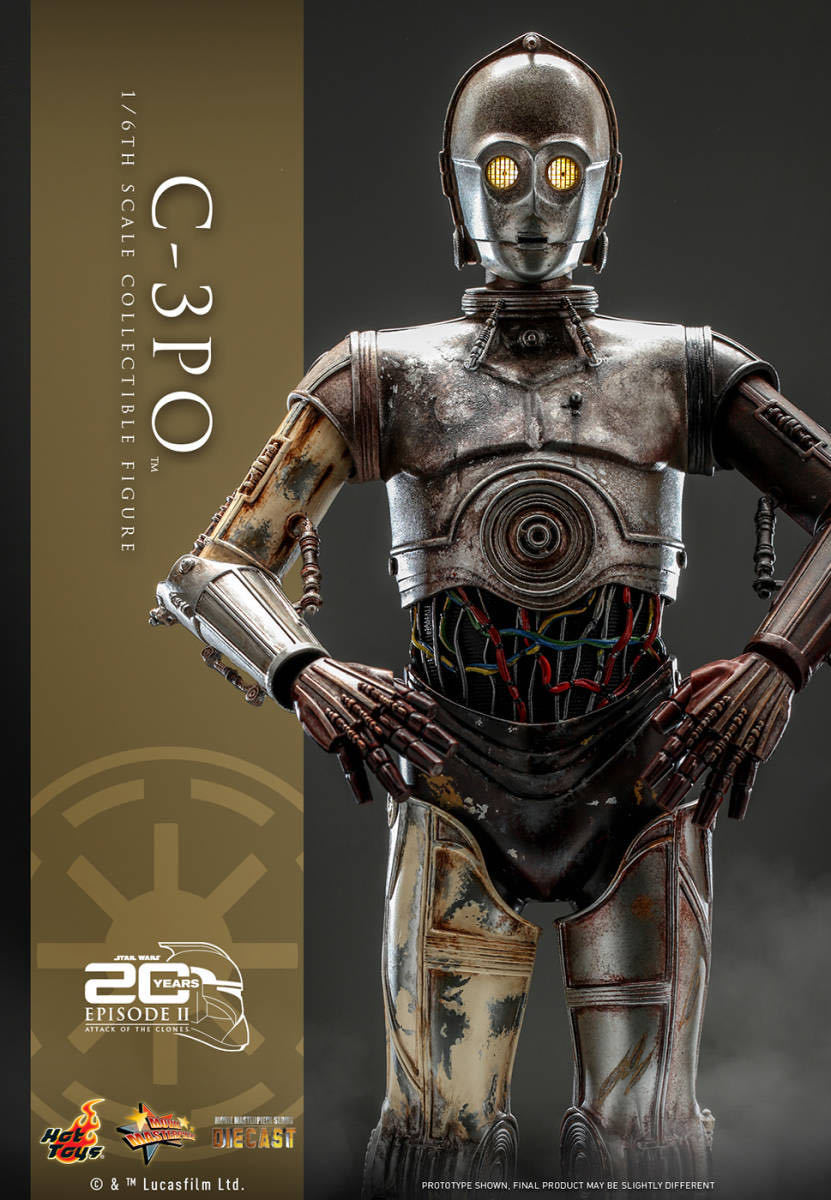 ホットトイズ 1/6 スター・ウォーズ エピソード2 クローンの攻撃 C-3PO ダイキャスト製 未開封新品 MMS650D46 Star wars HOTTOYS拍卖