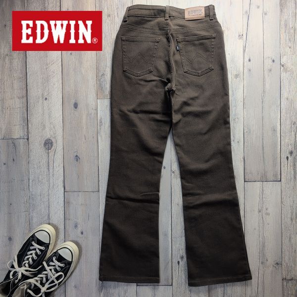 ☆EDWIN エドウィン☆4001 miss EDWIN FLEX ストレッチ ブーツカット デニム W29 ブラウン S2701拍卖