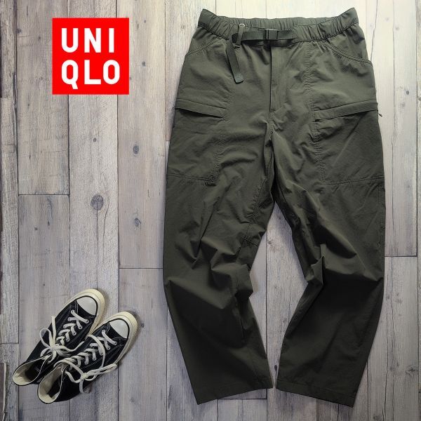 ☆UNIQLO ユニクロ☆ナイロン ギアパンツ オリーブ アウトドア クライミング size【L】 S2717拍卖