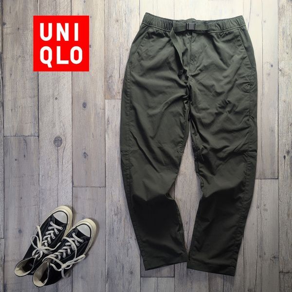 ☆UNIQLO ユニクロ☆ナイロン ギアパンツ オリーブ アウトドア クライミング size【M】 S2718拍卖