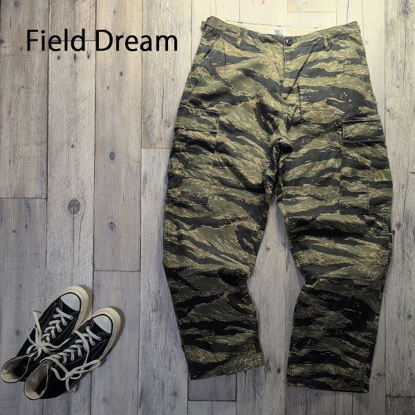 ☆Field Dream フィールド ドリーム☆タイガーカモ カーゴパンツ ミリタリー オンワード size W80-84 S2726拍卖