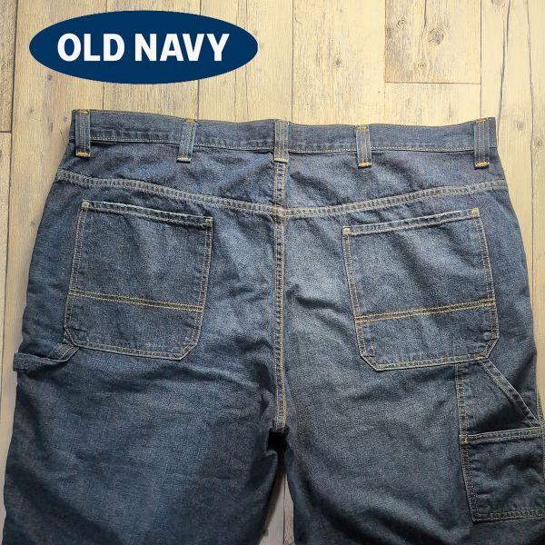 BIGSize W46☆OLD NAVY オールド ネイビー☆ペインター デニムパンツ メキシコ製 S2733拍卖