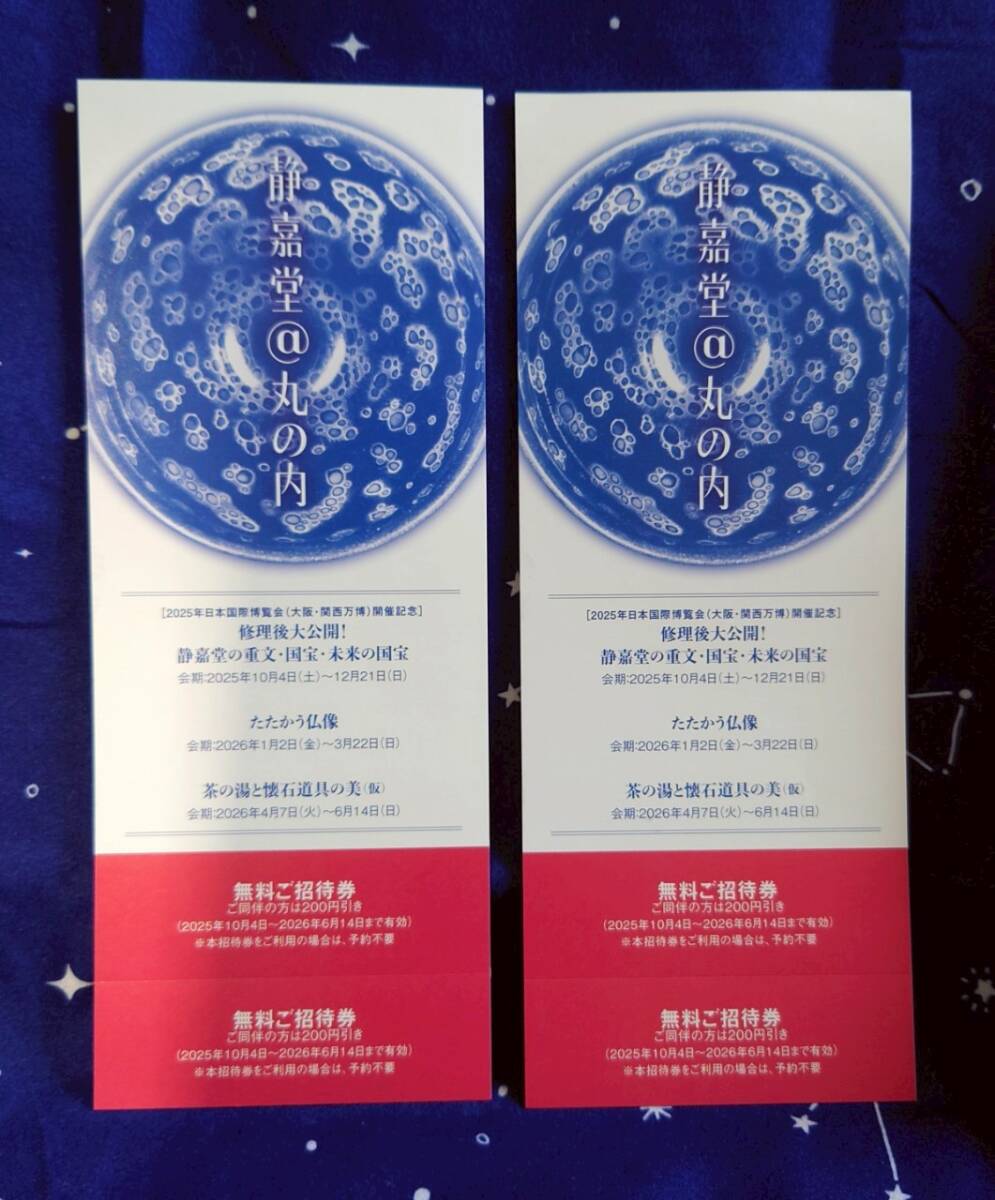 静嘉堂文庫美術館 無料ご招待券4名分 有効期限2026年6月14日拍卖