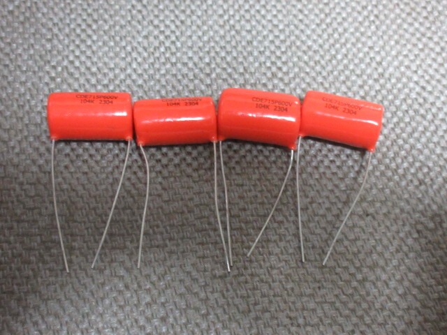 Orange Drop フィルムコンデンサー 715P 600V 0.1μ 4個 未使用品拍卖