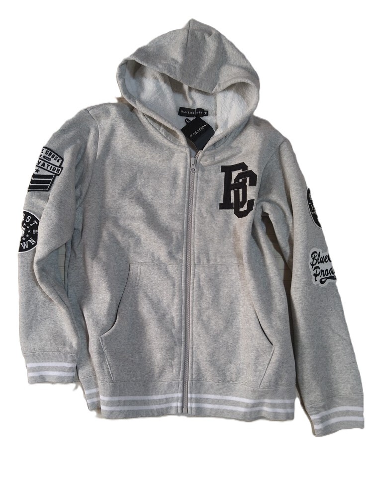 未着用●BLUE CROSS ブルークロス●裏ボアジップアップパーカーM150グレー♪拍卖