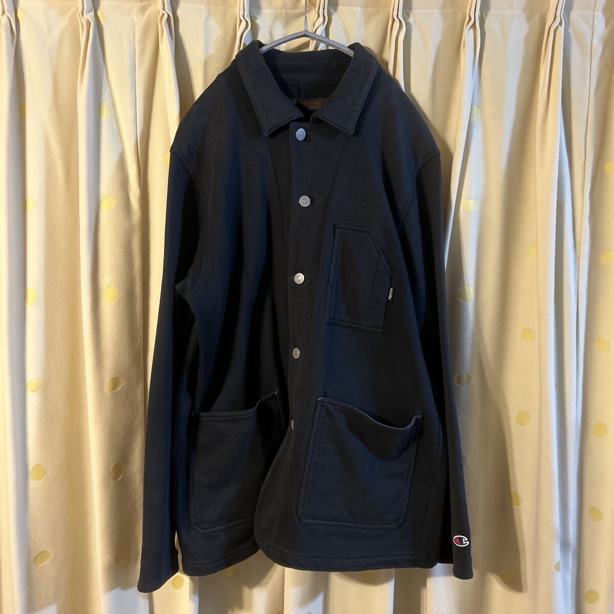 Championチャンピオン×digsnyc SHIPS LIMITED EDITION ブラック スウットジャケット カバオール フェード サイズL拍卖