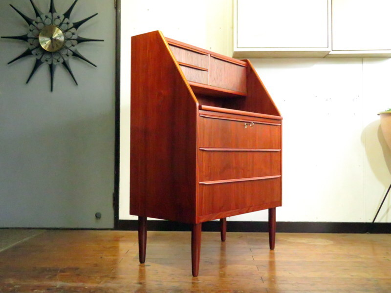 北欧ヴィンテージ・デンマーク・チーク・ビューローデスク・解体・削り直しメンテ済み/検索ウェグナー・ク リスチャンセン・モーエンセン拍卖