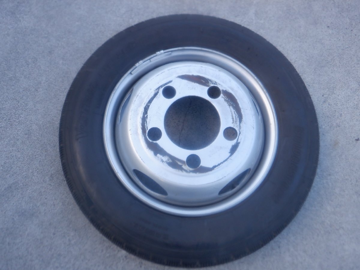 TOPY DF2D 17.5×5.25 113-9TC BS ブリヂストン V-STEEL R18 205/70R17.5 115/113L LT ホイール 1本 タイヤ付 2020年 デュトロ拍卖