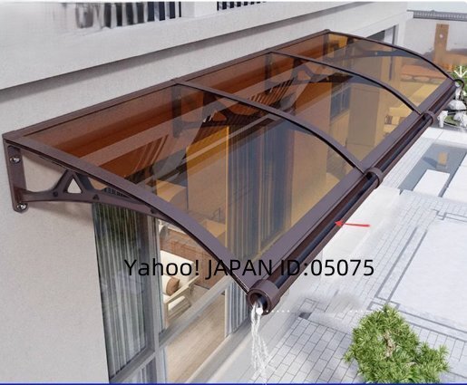 レインシャッター軒先家庭用外付け雨よけテント庭園門バルコニー風雨よけの防護板窓日除けレインシェード60*300cm拍卖