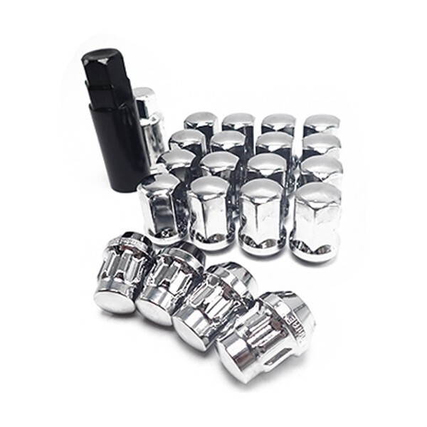 盗難防止 ロックナット付 M12×P1.25 袋ナット シルバー ラグナット ホイールナット スチール 日産 スバル スズキ WRX 86 BRZ拍卖