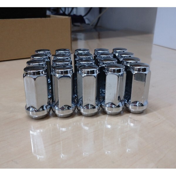 クローム M14x1.5 19HEX ロング ホイールナット 20個 トヨタ・レクサス タンドラ ランドクルーザー LS460 LS600 LX570 セコイア拍卖