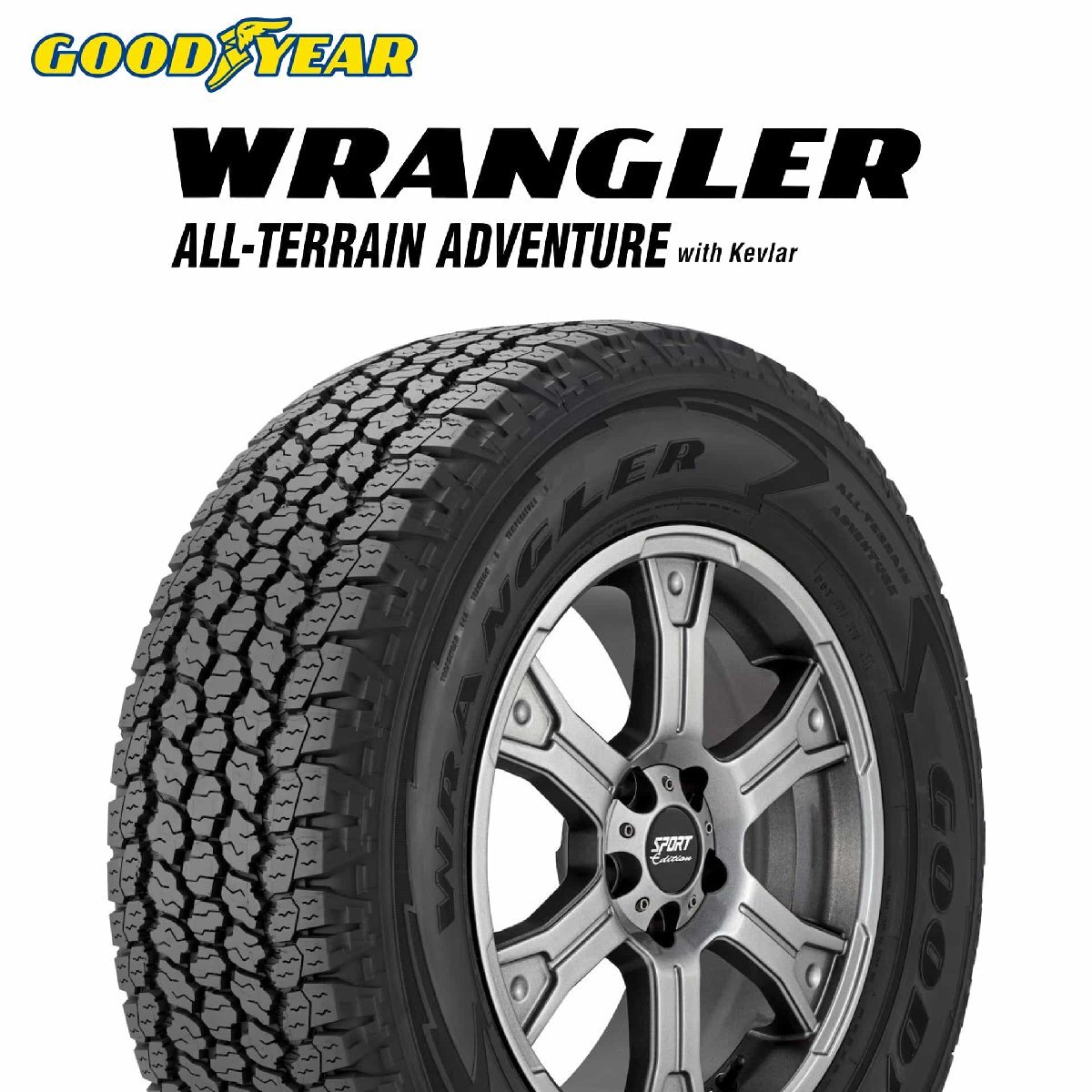 265/60R18 110H GOODYEAR WRANGLER ALL-TERRAIN ADVENTURE with Kevlar タイヤ 25年製 新品拍卖