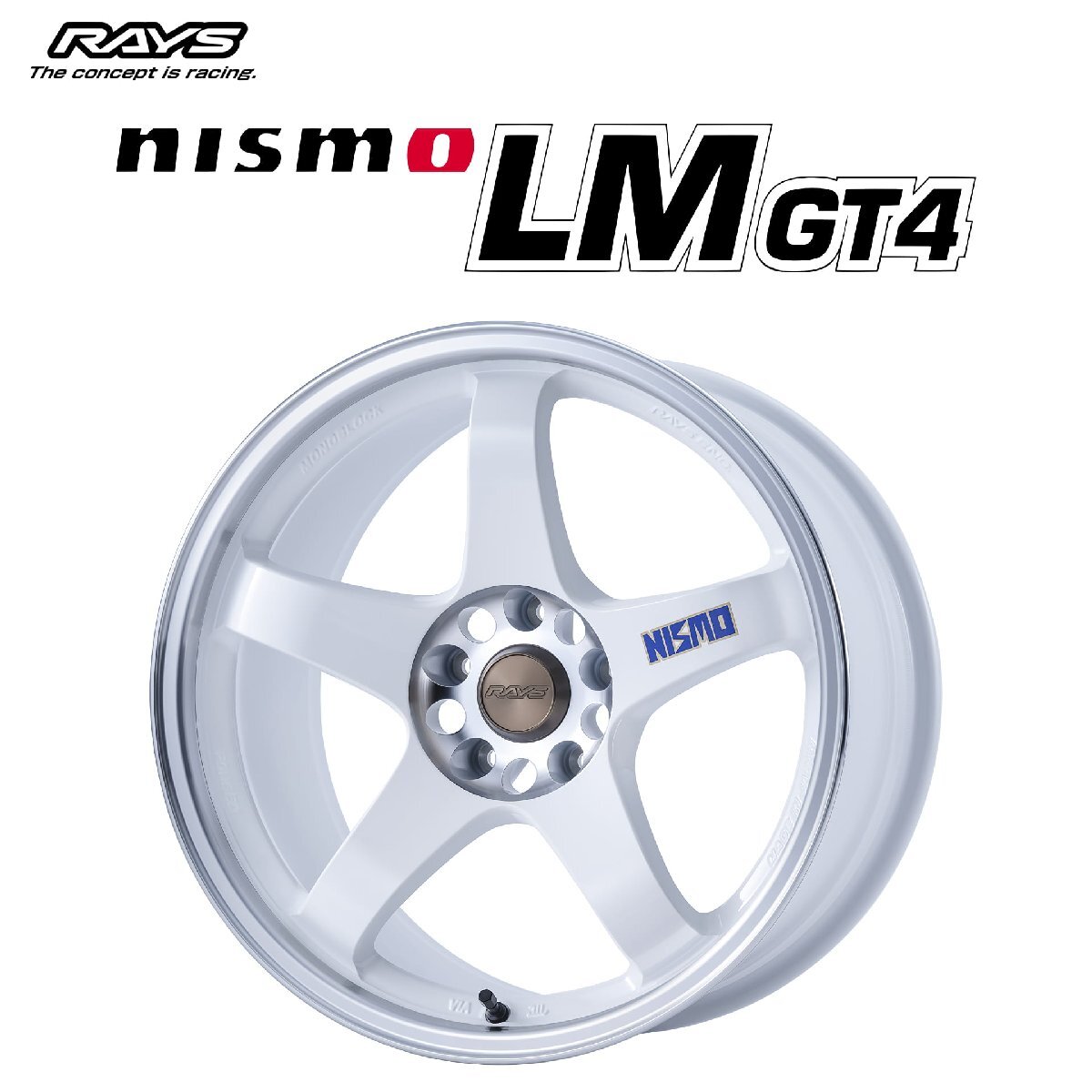 18インチ 9.5J +12 5H 114.3 ホイール単品 1台分 レイズ RAYS LM GT4 NISMO 40th記念モデル ホワイト+切削シルバー スカイライン GT-R 新品拍卖
