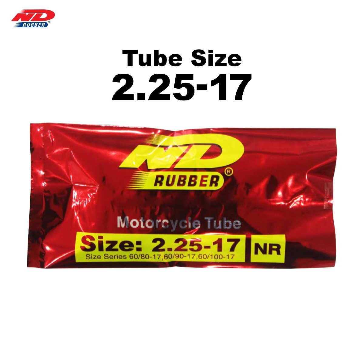 NDラバー タイヤチューブ 2.25-17 ND RUBBER TIRE TUBE 新品 送料無料 タイヤは別売拍卖