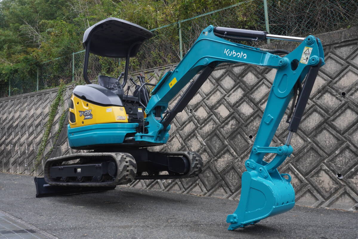 クボタ U-20-3S 油圧ショベル 2トン クラス ミニユンボ 1442時間 バックホー 配管 倍速 ゴムキャタ 4wayマルチ ★静岡県湖西市発★拍卖