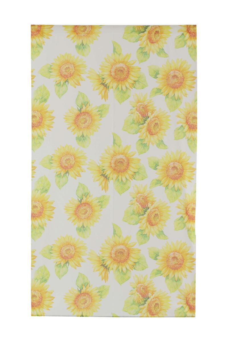 <商品名> ひまわりの柄プリントレース洋風のれん:幅:約85高さ:約150cm-naru9073拍卖