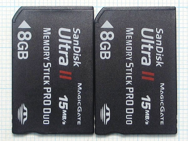 ★SanDisk メモリースティック PRODuo 8GB 2枚 中古★送料85円・185円拍卖