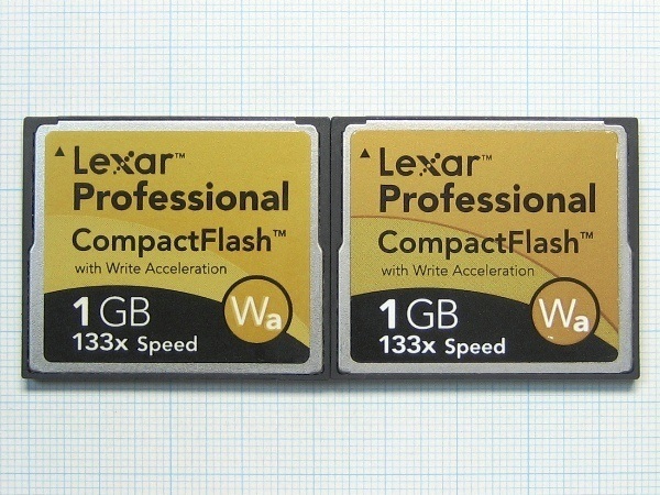 ★Lexar コンパクトフラッシュ 1GB 2枚 中古★送料110円・185円拍卖