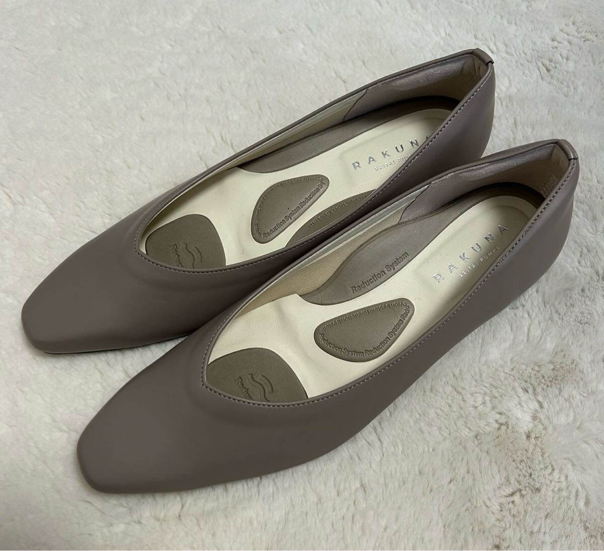 RAKUNA/ラクナ/整体パンプス/size24.5/ベージュ拍卖
