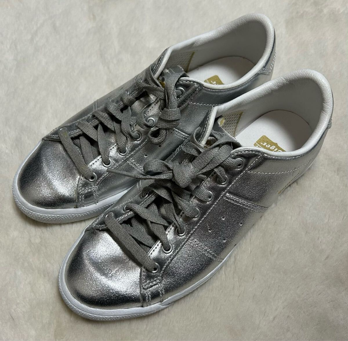 Onitsuka Tiger/オニツカタイガー/LAWNSHIP3.0ローンシップ3.0/スニーカー/size24/シルバー拍卖