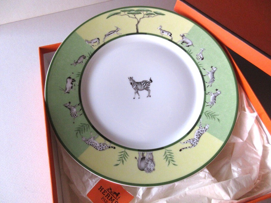 ★★エルメス アフリカ(シマウマ) 27cm/プレート 廃盤~ オマケ付★★拍卖