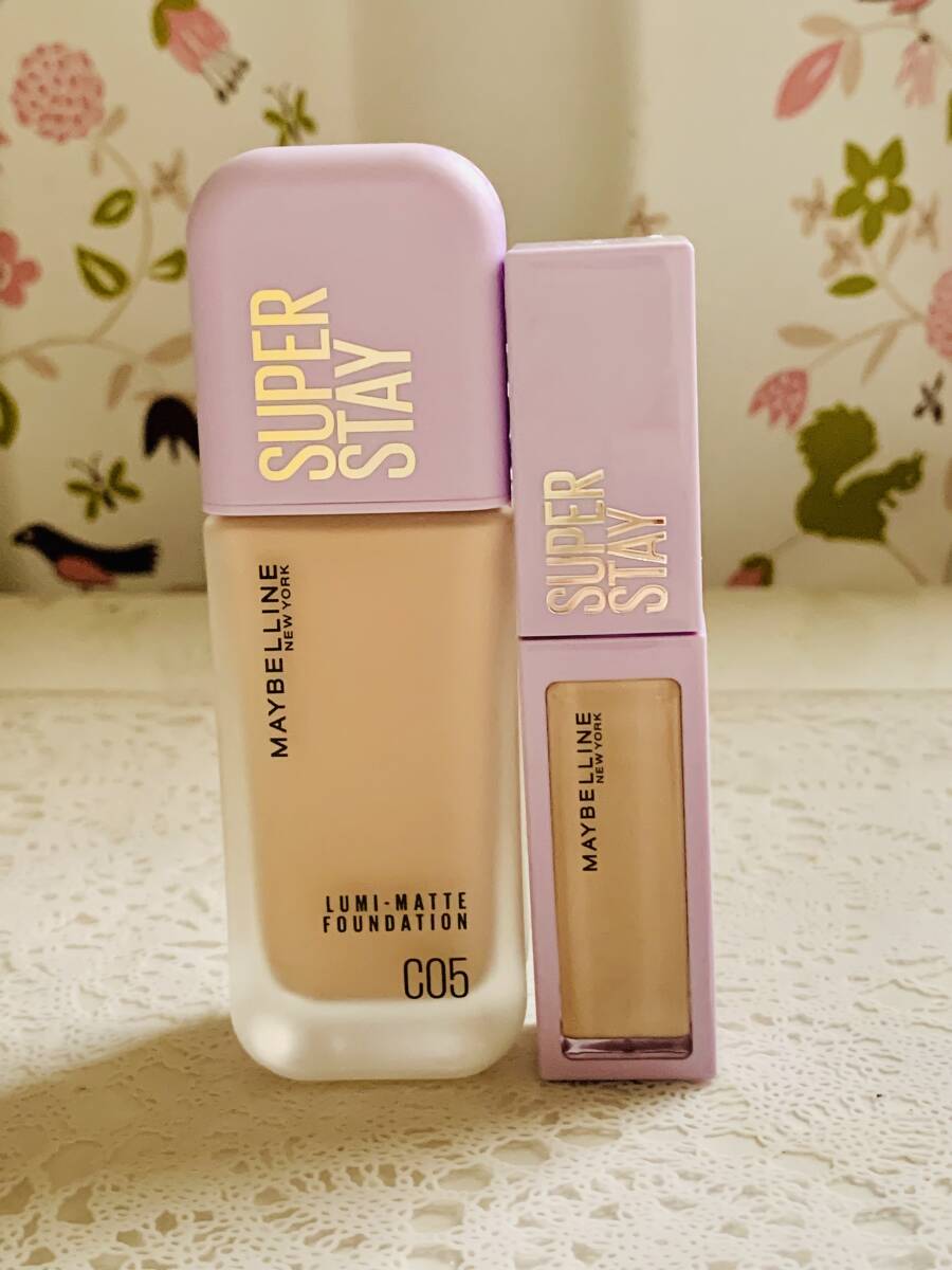 メイベリン☆SPステイルミマット リキッドファンデーションC05・コンシーラーW10☆2点拍卖