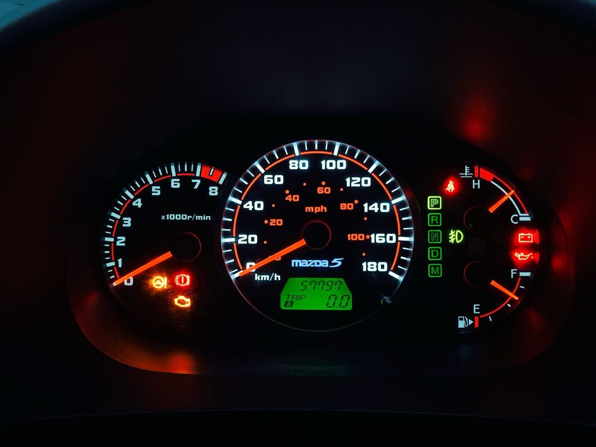 プレマシー CREW 前期 ELメーターパネル 白発光 マイル km 表示拍卖