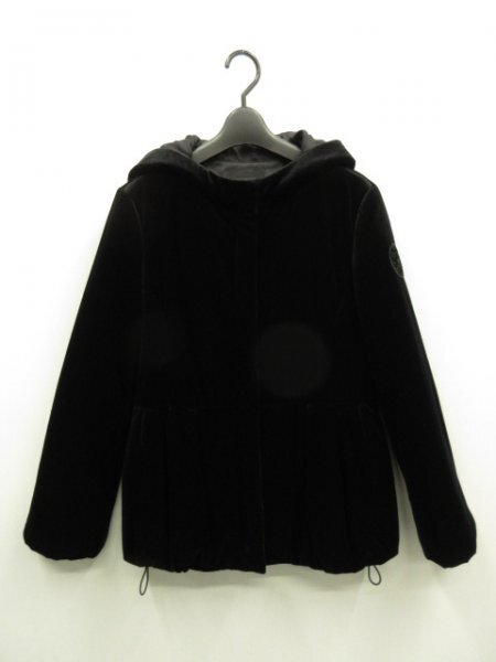 フォクシー FOXEY★定価¥128700(税込)ロゴワッペン付 中綿入り フード付ベロアジップジャケット◆サイズ40拍卖