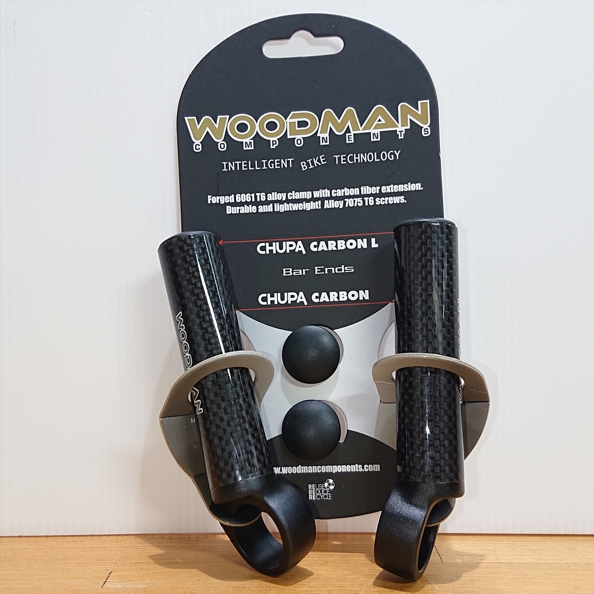 びっくり!【処分特価】WOODMAN バーエンド Chupa Carbon L ブラック拍卖