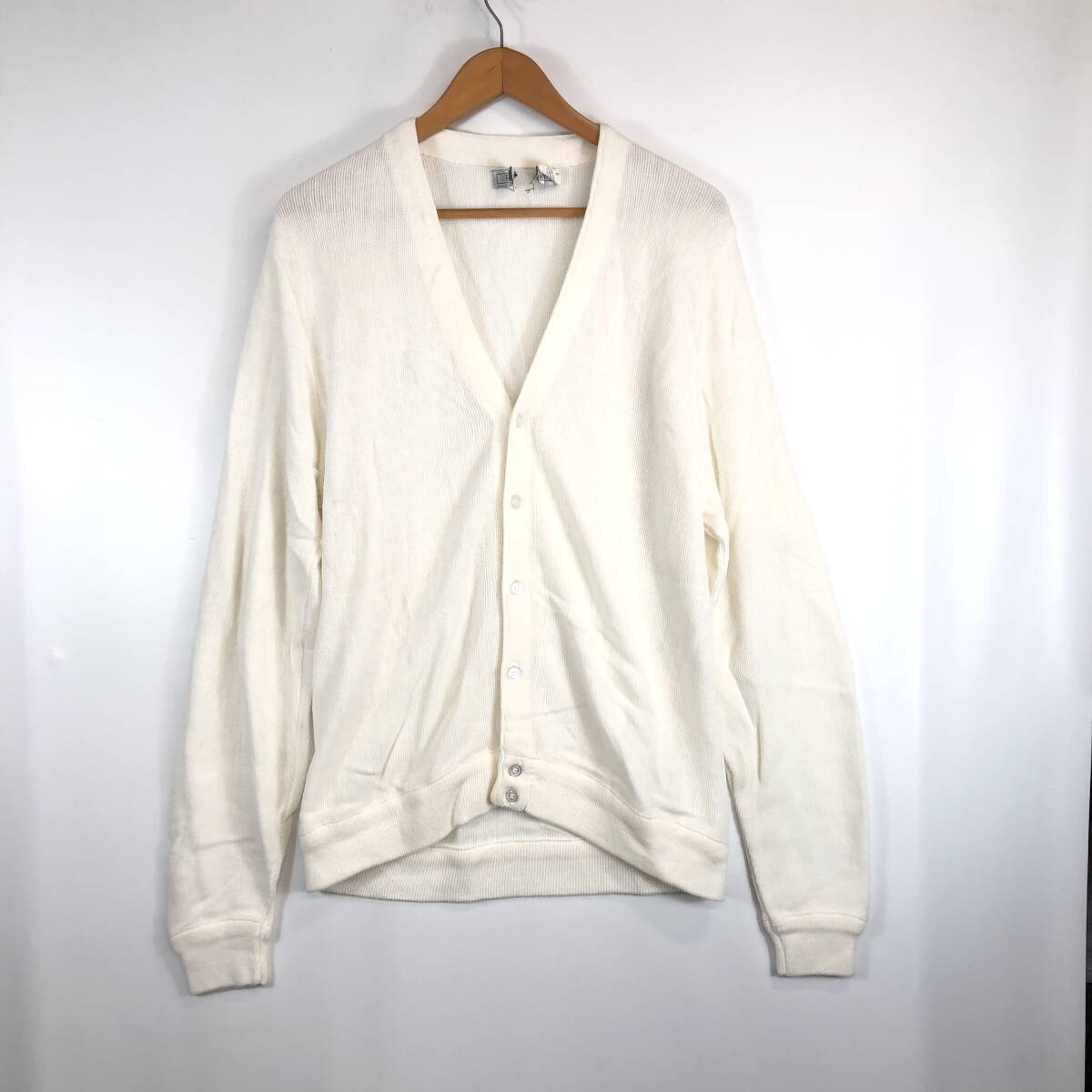90s USA製 Palmland アクリルカーディガン ホワイト Mサイズ拍卖