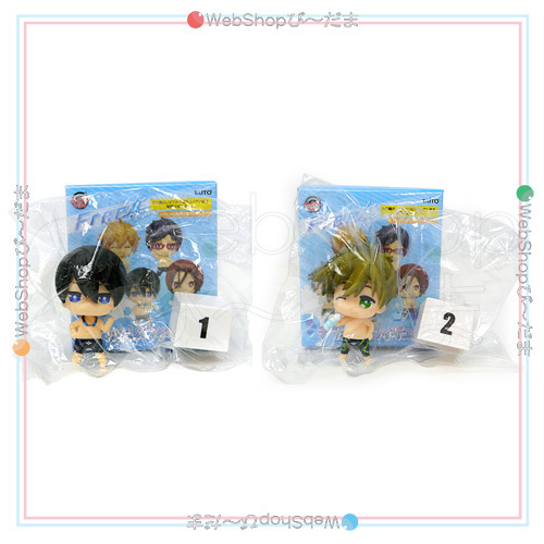 在庫一掃☆タイトーくじ本舗 Free! デフォルメフィギュア賞 橘真琴&七瀬遙 2種セット◆新品Ss拍卖
