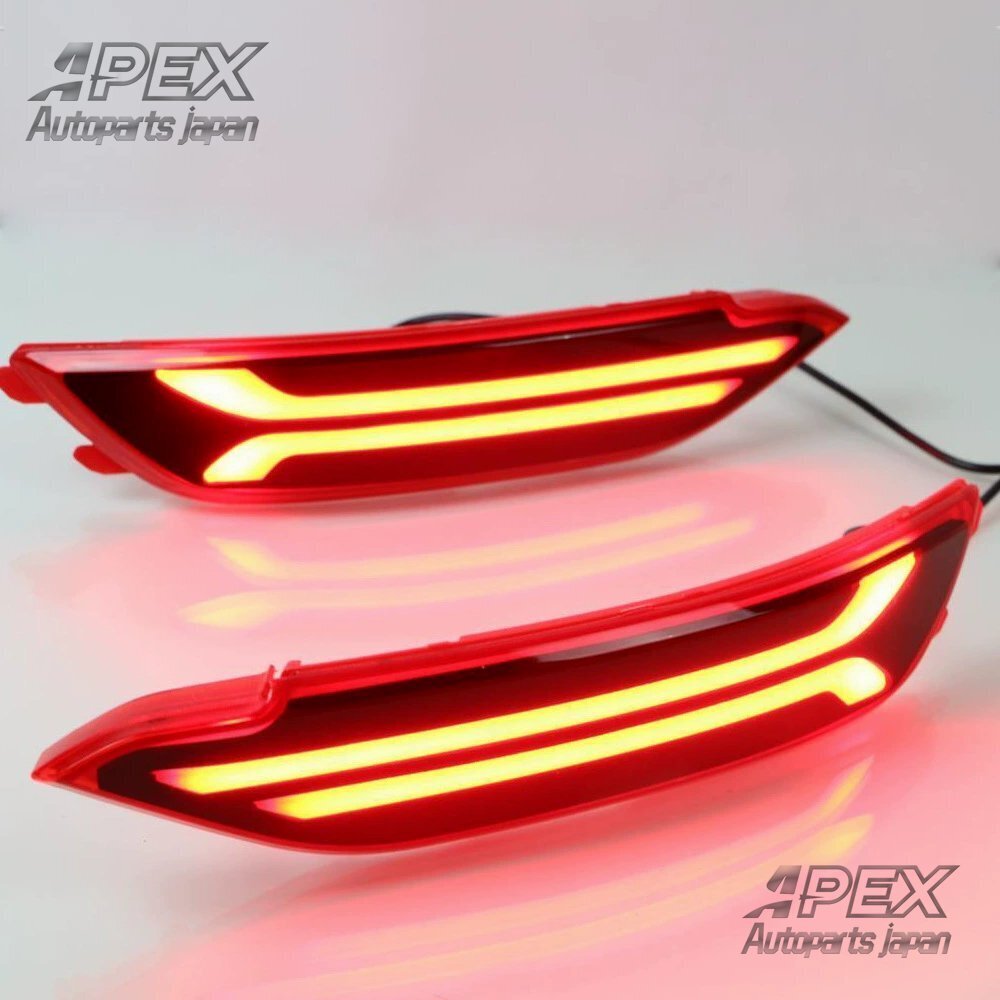 現代 新型ツーソン リアバンパーランプ カスタム 追突防止 LED ブレーキランプ テールランプ リア警告灯 2p拍卖