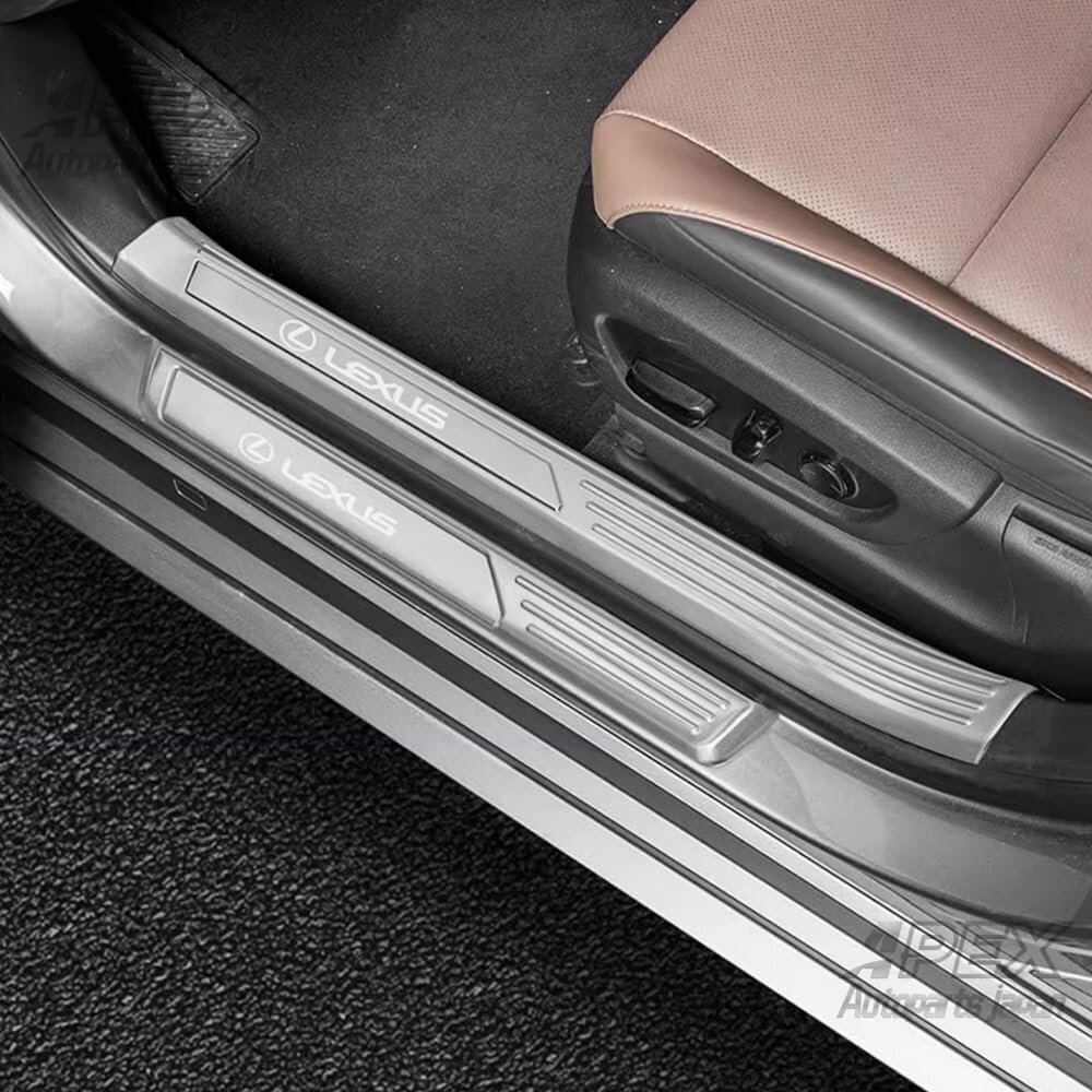 レクサス ドアシルプレート インサイド サイドステップ インテリアパネル 内装パーツ 新型 LEXUS 10系 ES300h ステンレス 4P拍卖