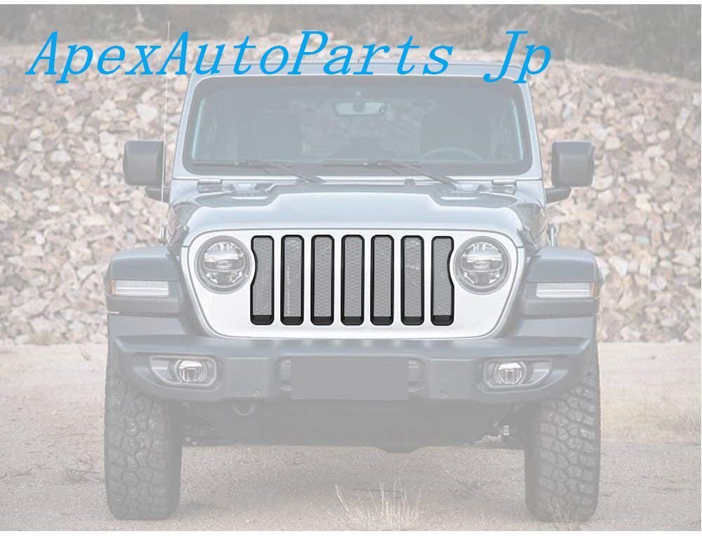 ジープ ラングラーJL 18-23 グリルインサートカバー ブラック拍卖