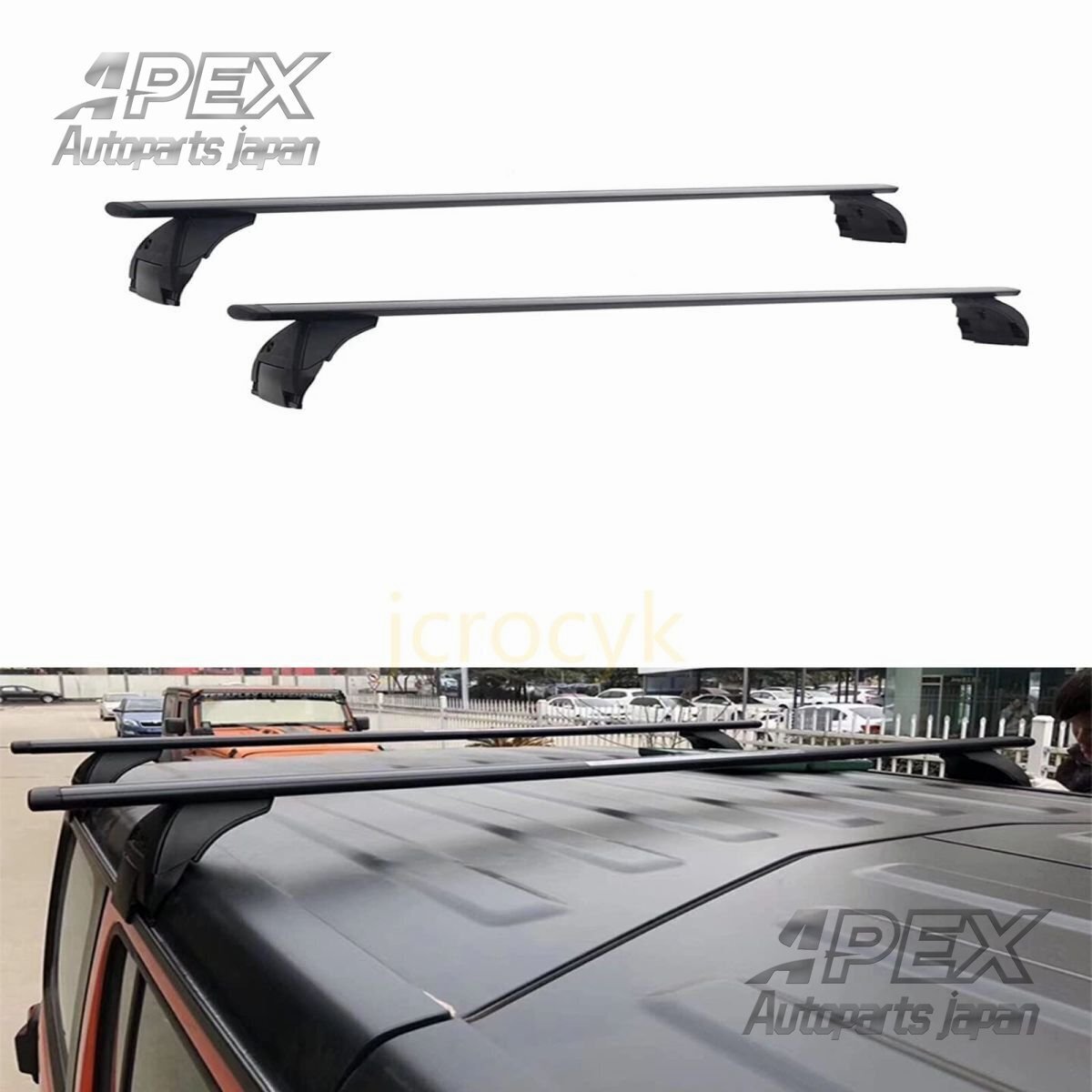 ルーフキャリア ルーフラッククロスバー アルミ合金ルーフラック ジープ ラングラー JK JL 2007-2023ハードトップルーフ拍卖