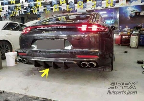 ポルシェ パナメーラ 971 2016年- 高品質 カーボン リアディフューザー リアバンパースポイラー 外装カスタム 1P拍卖