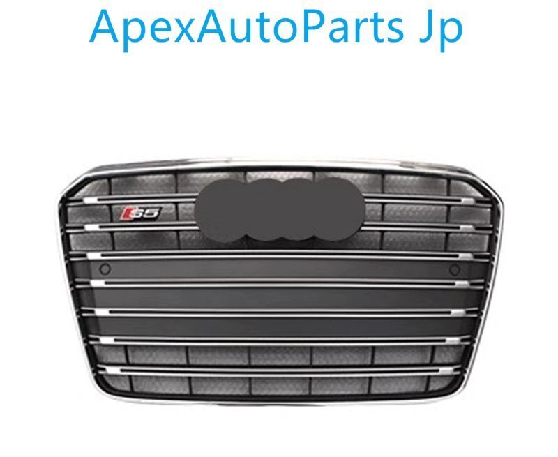 2012-2016 アウディA5 S5 フロントグリル A5 B8 カスタムバンパー ベンチレーショングリル 2013 エンブレム付き拍卖
