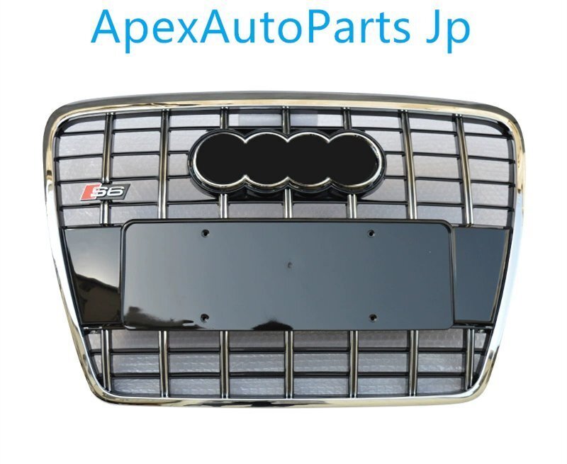 2004-2011 アウディC6 S6フロントグリル 旧型A6L用S6スタイルフロントグリル エンブレム付き拍卖