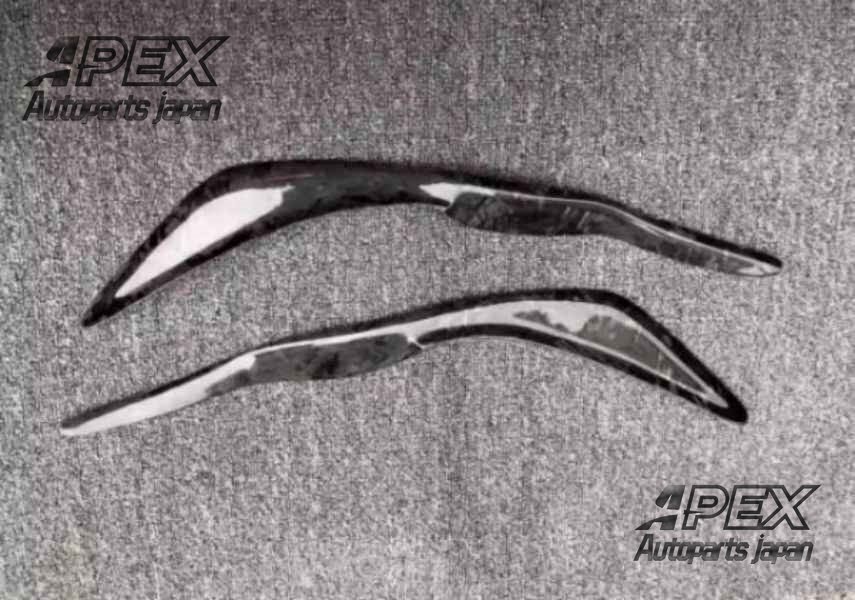 レクサス IS 30系 前期 17~20社外 カーボン調 アイライン ヘッドライトカバー 左右セット拍卖