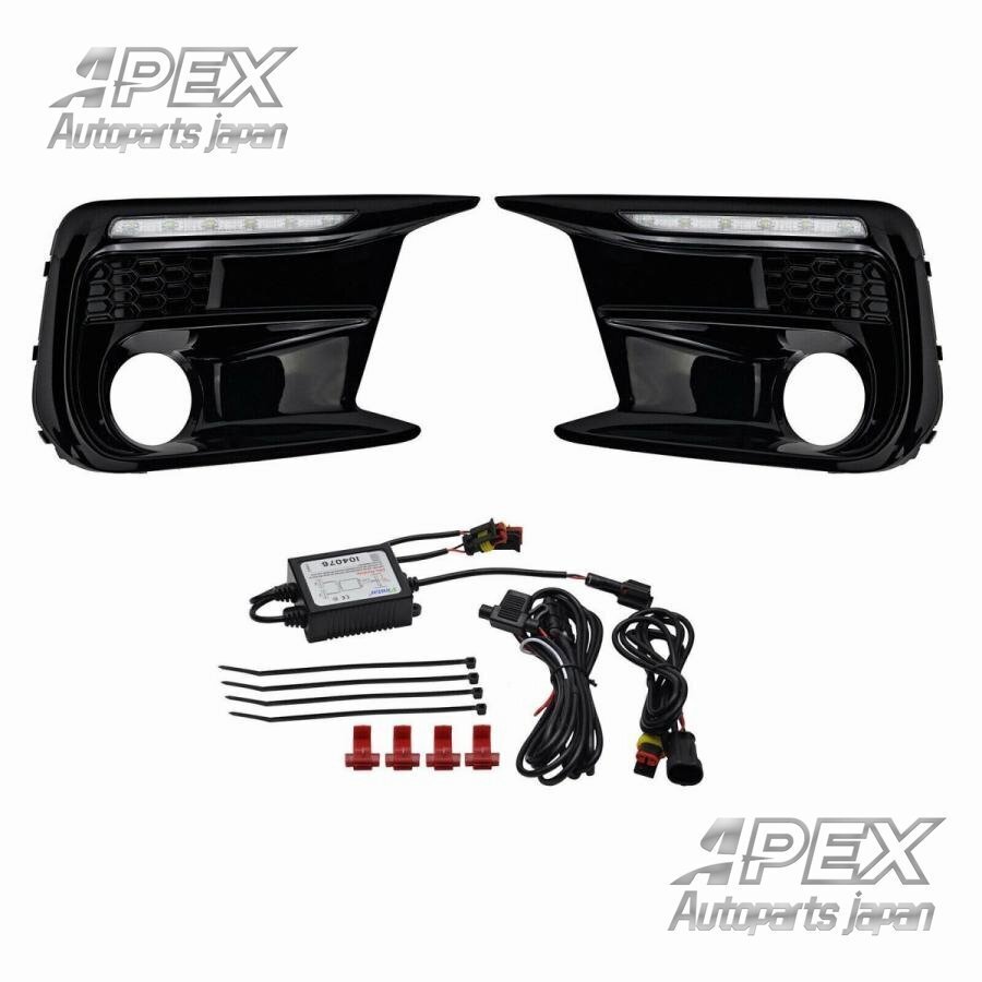 スバル WRX STI S4 後期用 デイライト シーケンシャル ウインカー フォグランプ LED グリル エアロ VAB/VAG 11yt拍卖