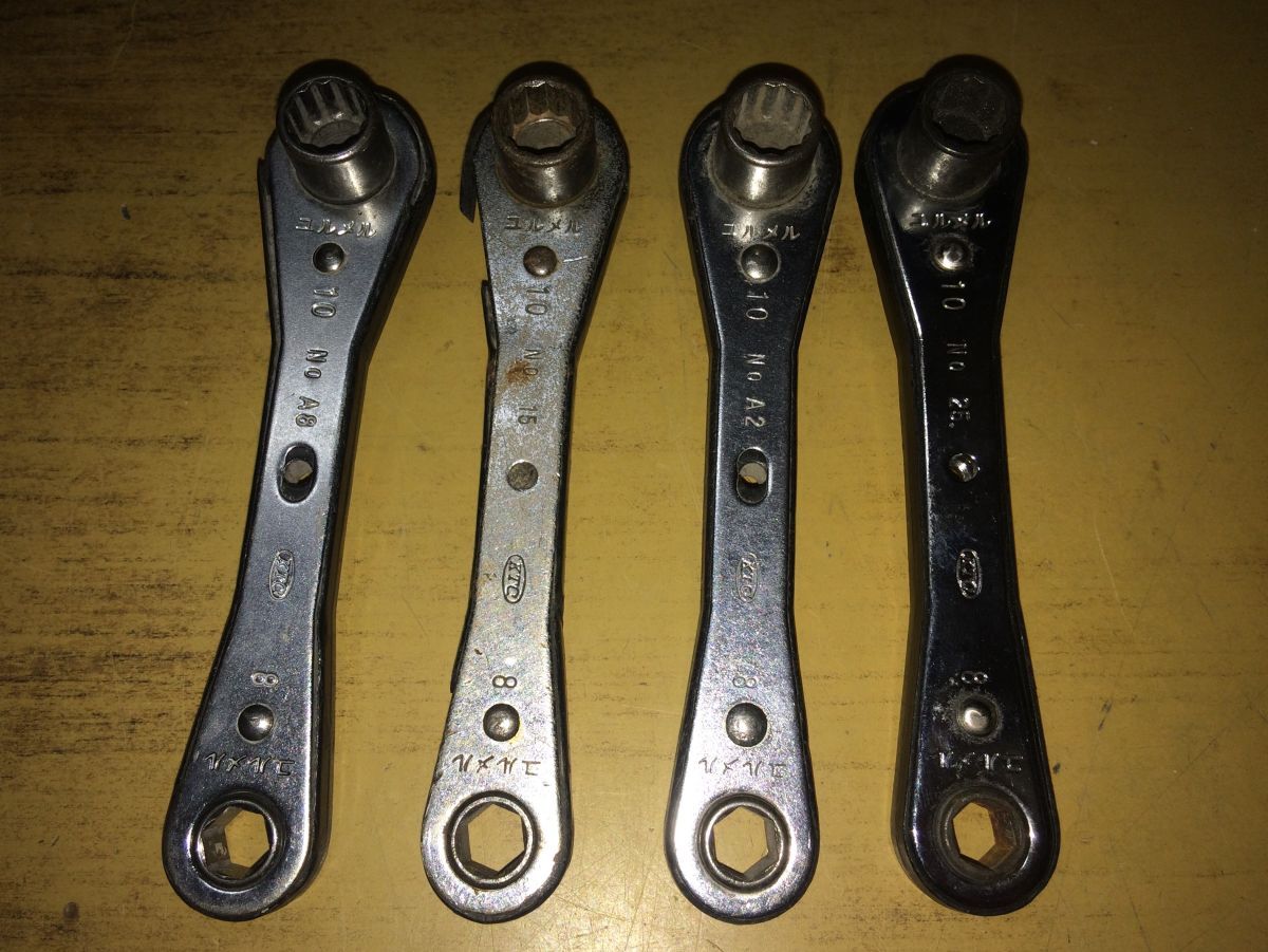II2194 NEGUROSU/ネグロス電工 ラチェットメガネレンチ4点まとめて MAK-108 整備 メンテナンス ハンドツール /60拍卖