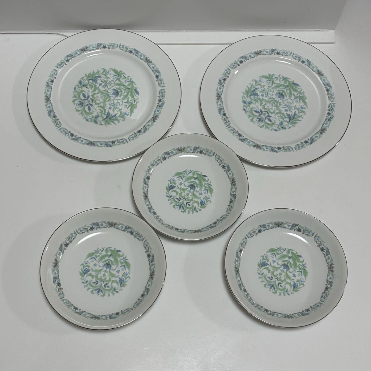 深川製磁 有田焼 プレート 食器 5点 HAND PAINTED4503 大皿 皿 深川製 拍卖