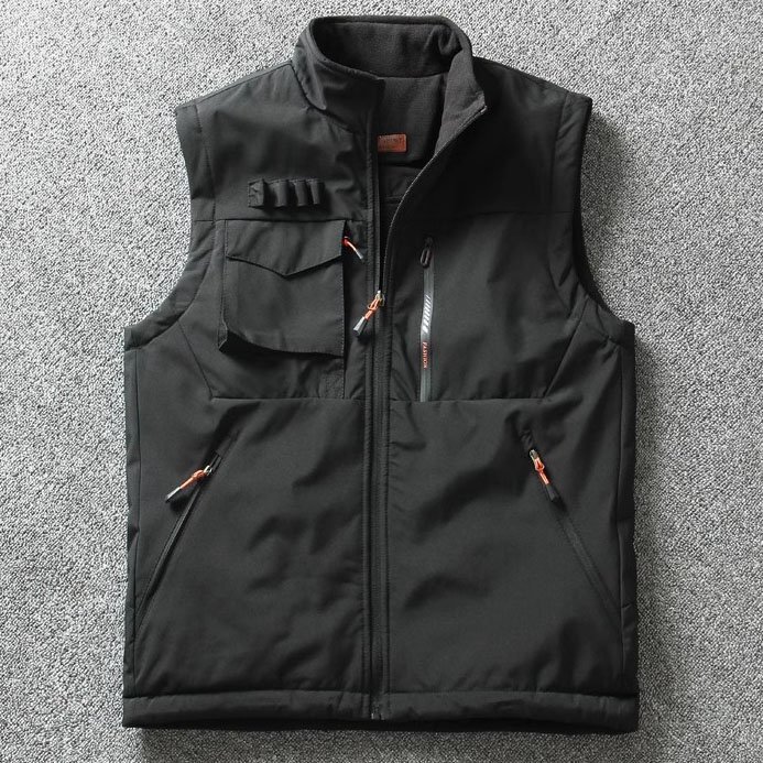 国内未販売 新品 メンズベスト スポーツ アウトドア 撥水生地 多機能ポケット スポーツカジュアルベスト/黒T6170-3XL拍卖