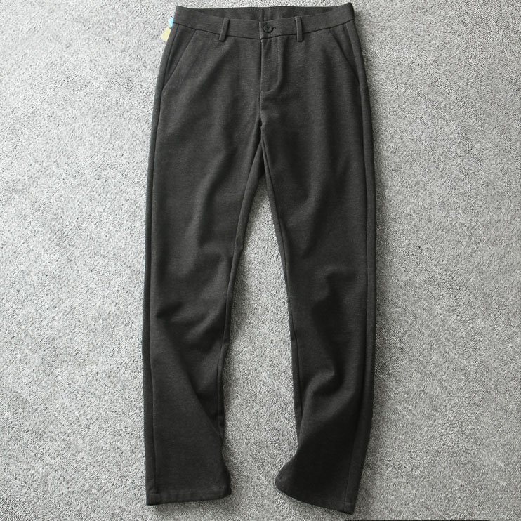 新品 ニット ツイル ウールパンツ 防寒 テーパードパンツ 冬用 メンズスラックス 秋冬 厚手 保温 裏起毛 紳士 長ズボン 濃灰 T7127-L拍卖
